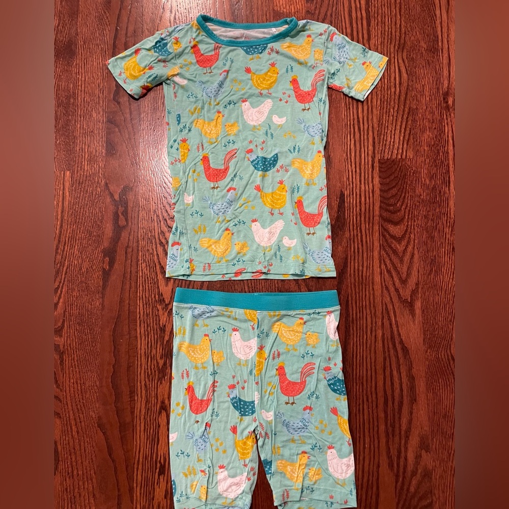 Little Sleepies Cozy Coop Short Sleeve Pajama Set Size 7/8